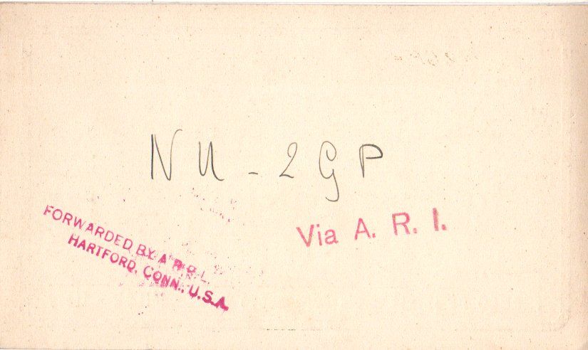 Back of QSL card EI1FP