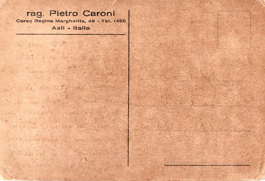 Back of QSL card I1AT