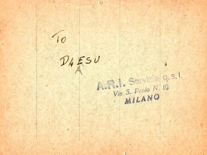 Back of QSL card I1BH