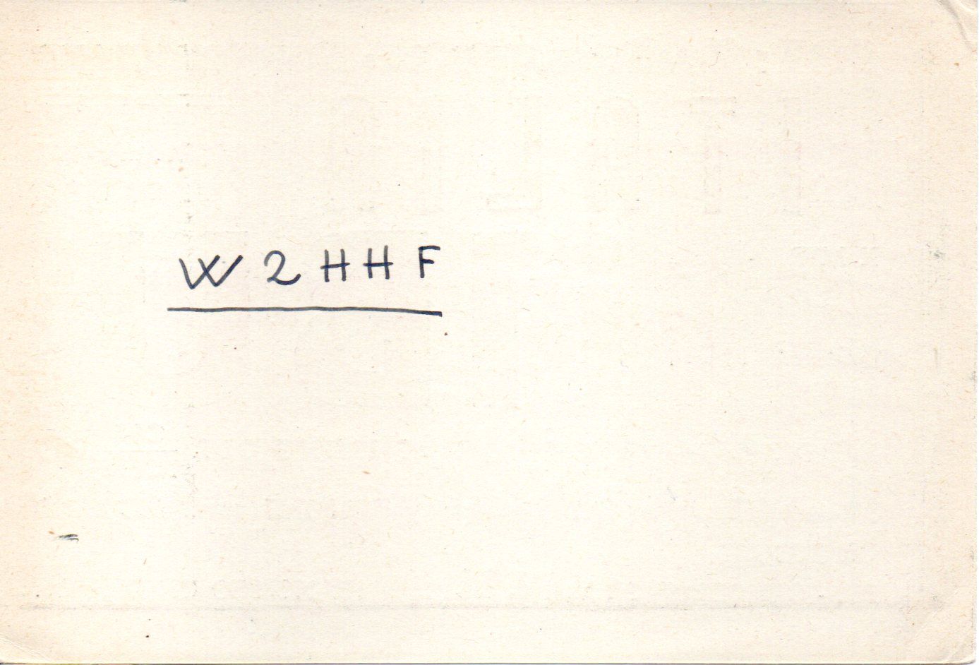 Back of QSL card I1BU