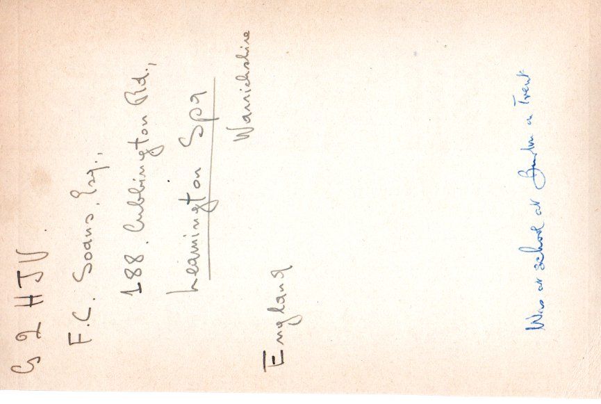 Back of QSL card I1IJ