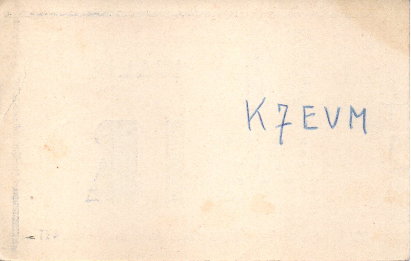 Back of QSL card I1IR