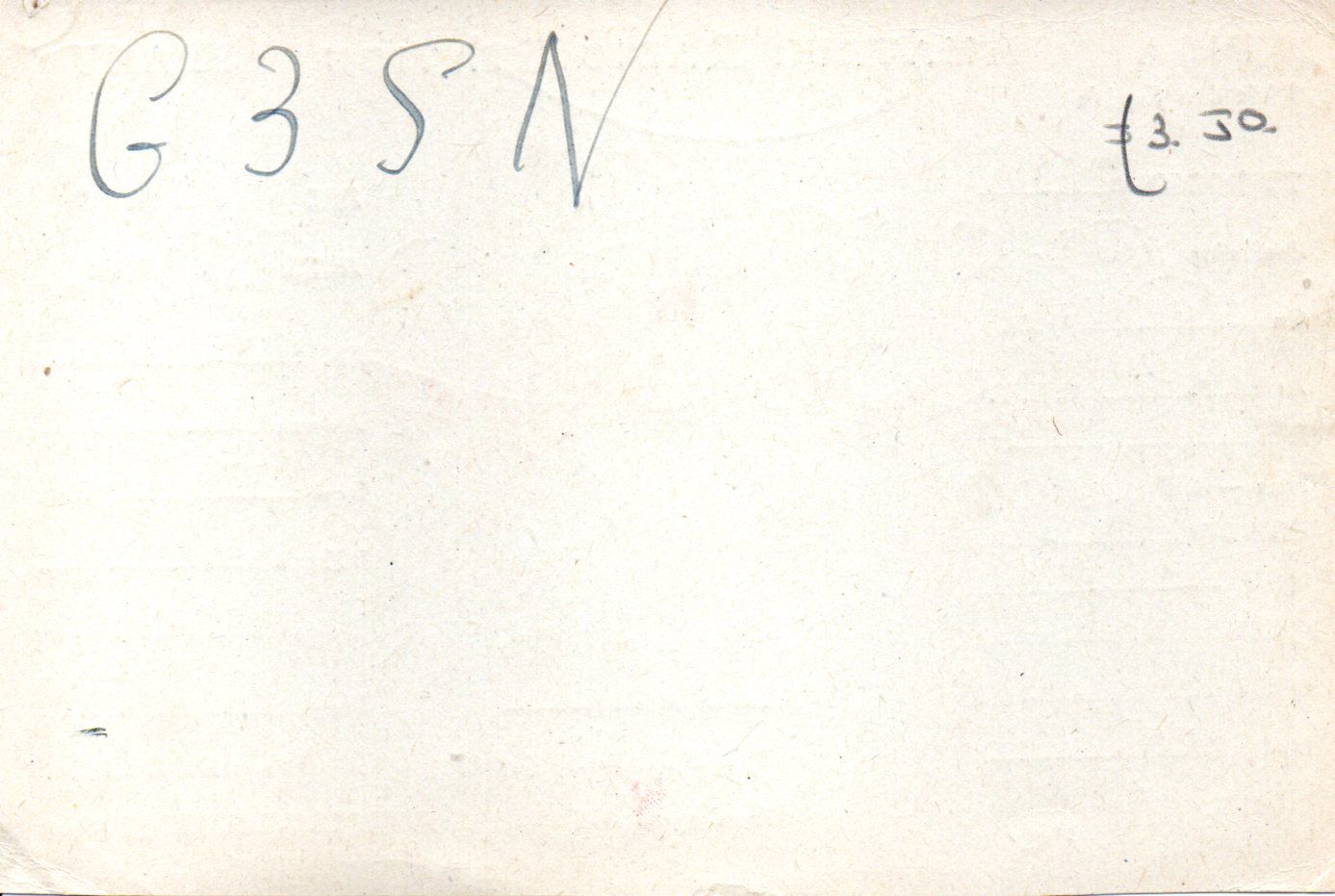 Back of QSL card I1LA