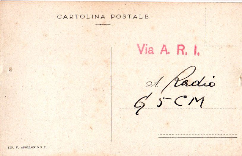 Back of QSL card I1LL