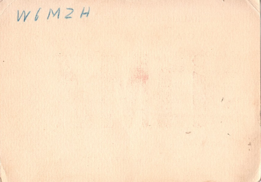 Back of QSL card I1MZ