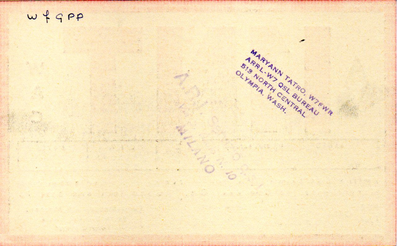 Back of QSL card I1NT