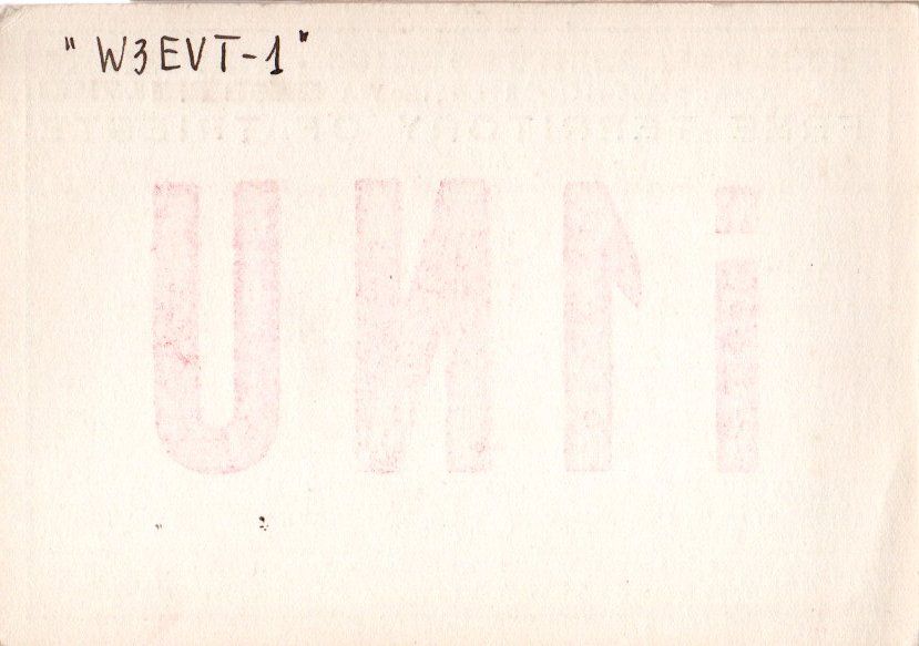 Back of QSL card I1NU