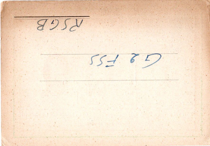 Back of QSL card I1QQ