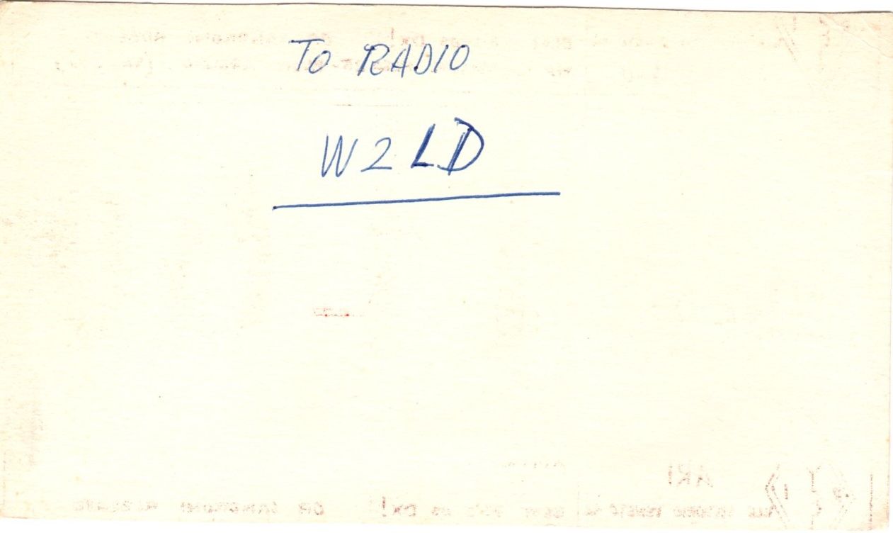 Back of QSL card I1QU