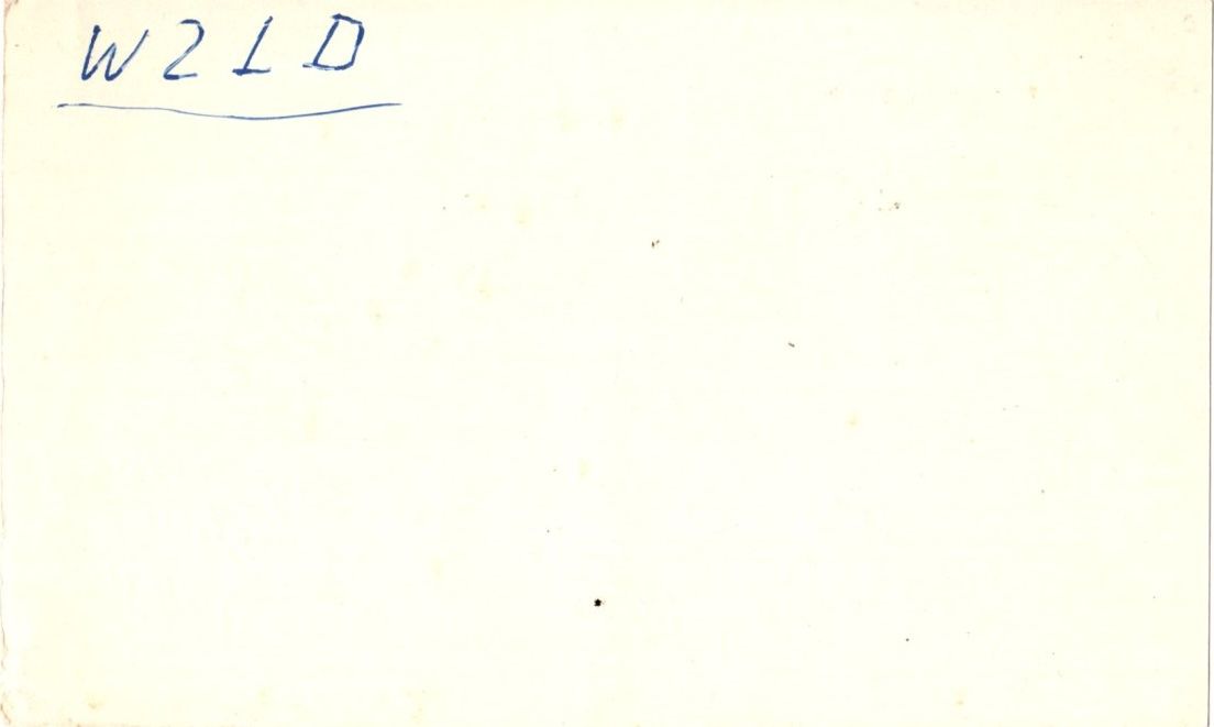 Back of QSL card I1VJ