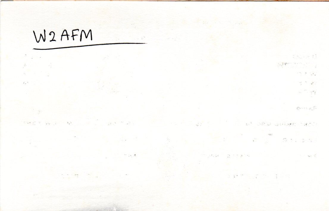 Back of QSL card I1XB