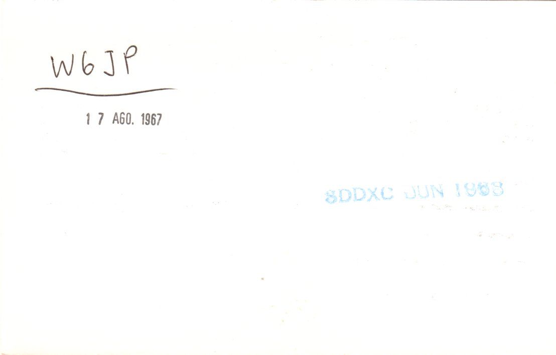 Back of QSL card I1ZQ