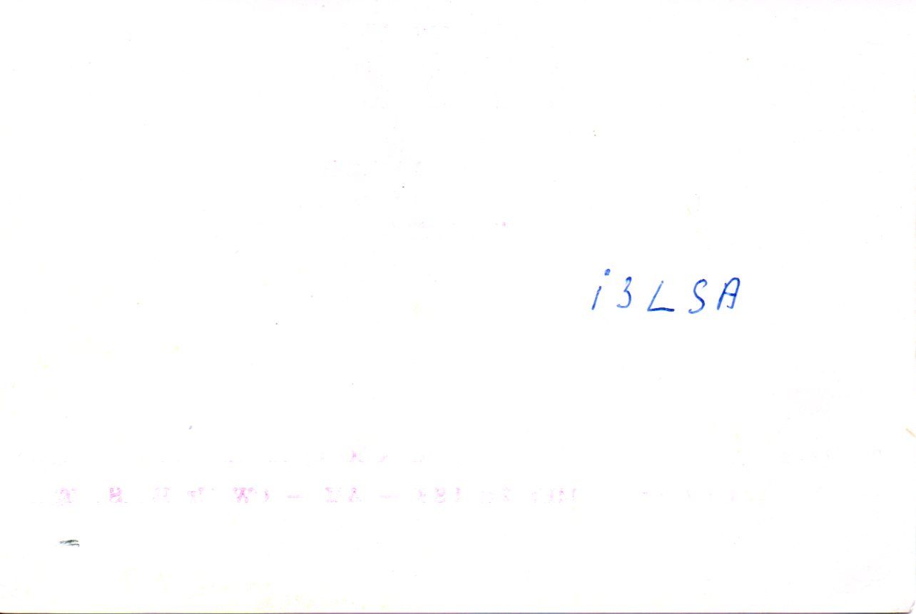 Back of QSL card I6SF